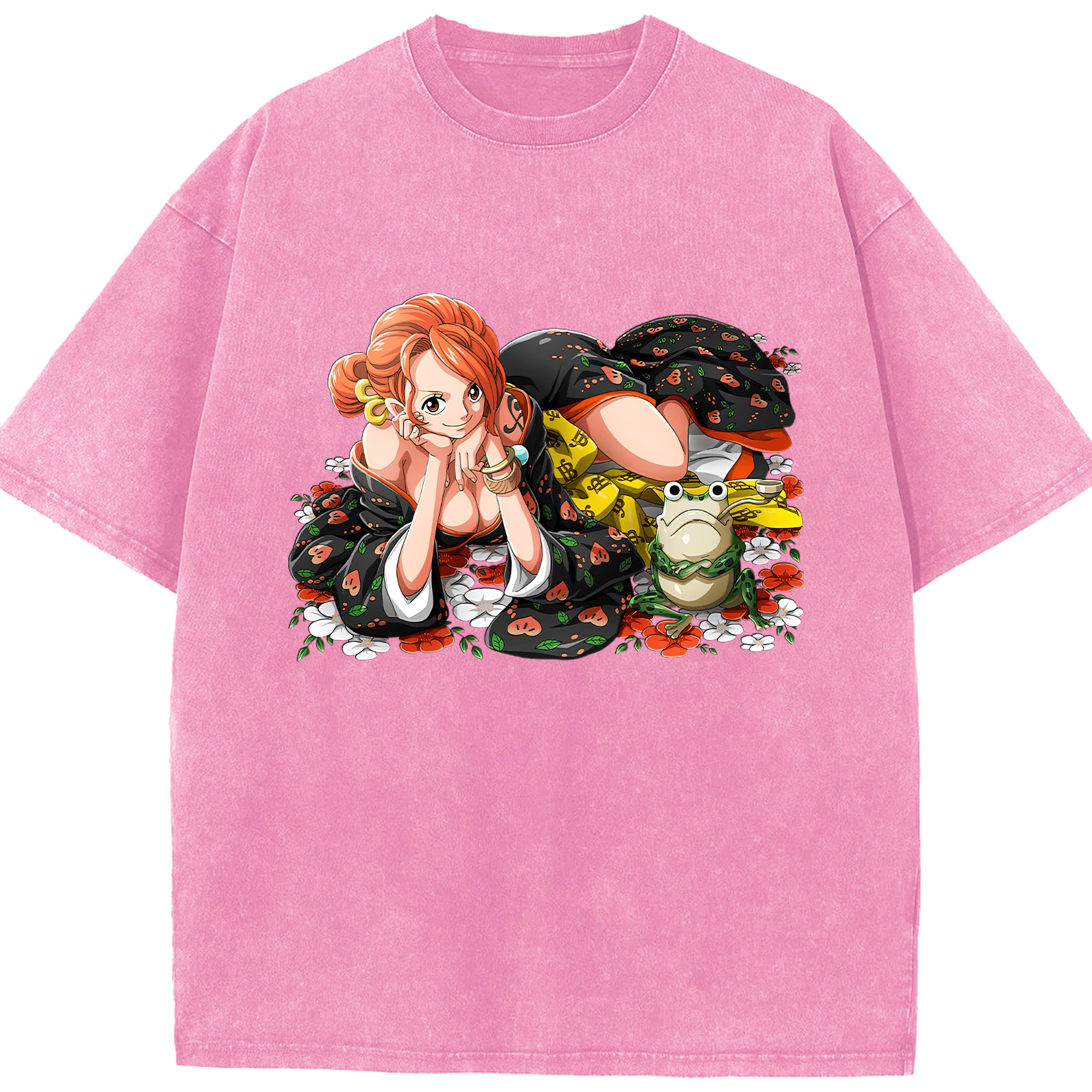ワンピース ナミ ONE PIECE Nami 綿100% ヴィンテージ風 半袖Tシャツ（フロントプリント）